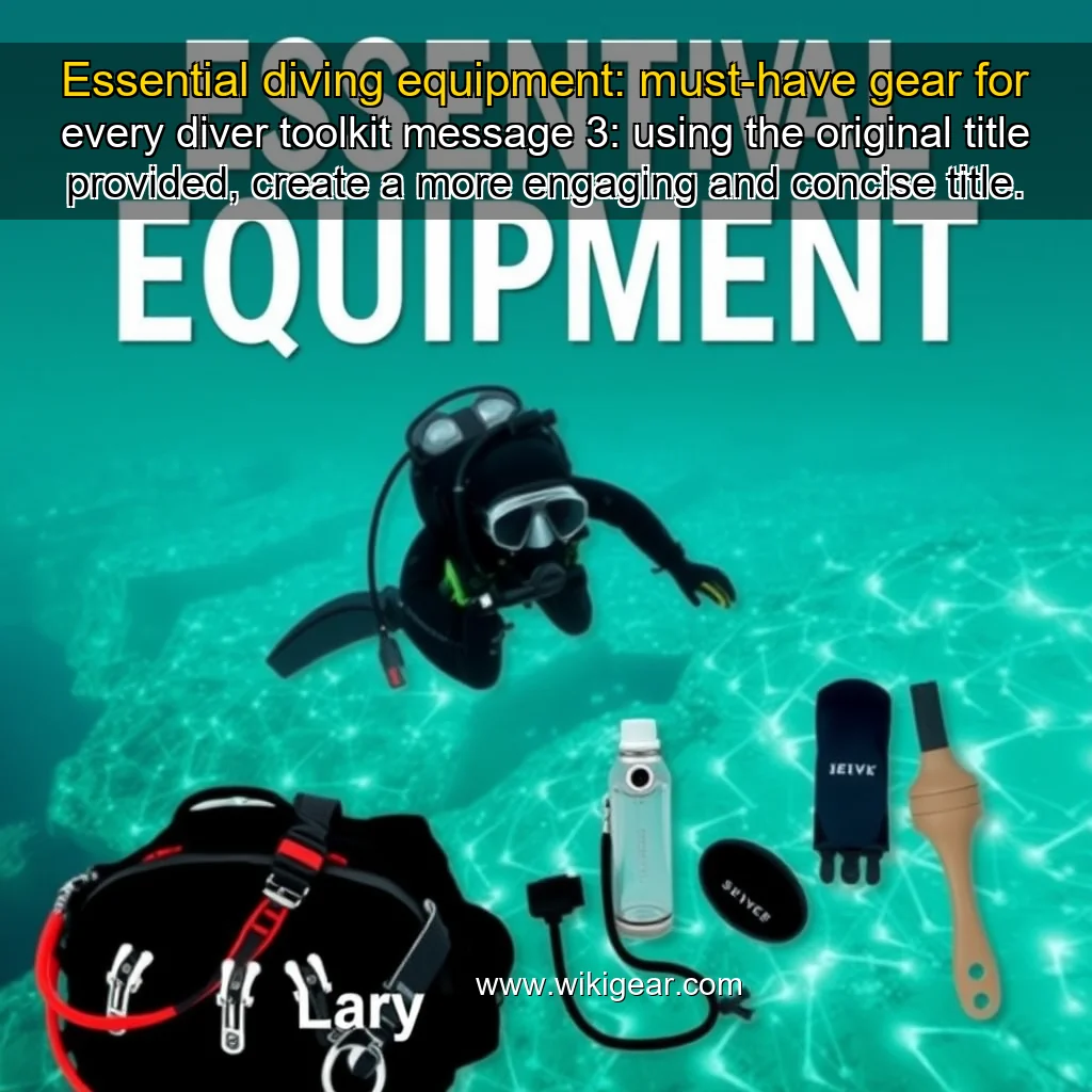 Read more about the article Essential diving equipment: must-have gear for every diver toolkit


 message 3:

using the original title provided, create a more engaging and concise title.