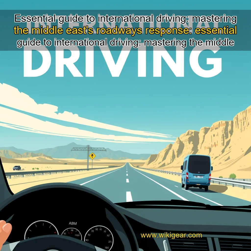 Read more about the article Essential guide to international driving: mastering the middle east’s roadways


 response: essential guide to international driving: mastering the middle east’s roadways.